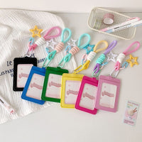 Thumbnail for Colorful Star Leather Kpop Keychain Photocard Holder - ArtGalleryZen