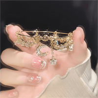 Thumbnail for Crystal Moon Star Bracelet - ArtGalleryZen