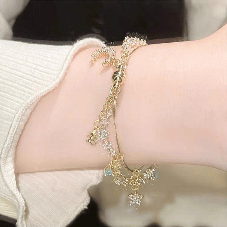 Crystal Moon Star Bracelet - ArtGalleryZen