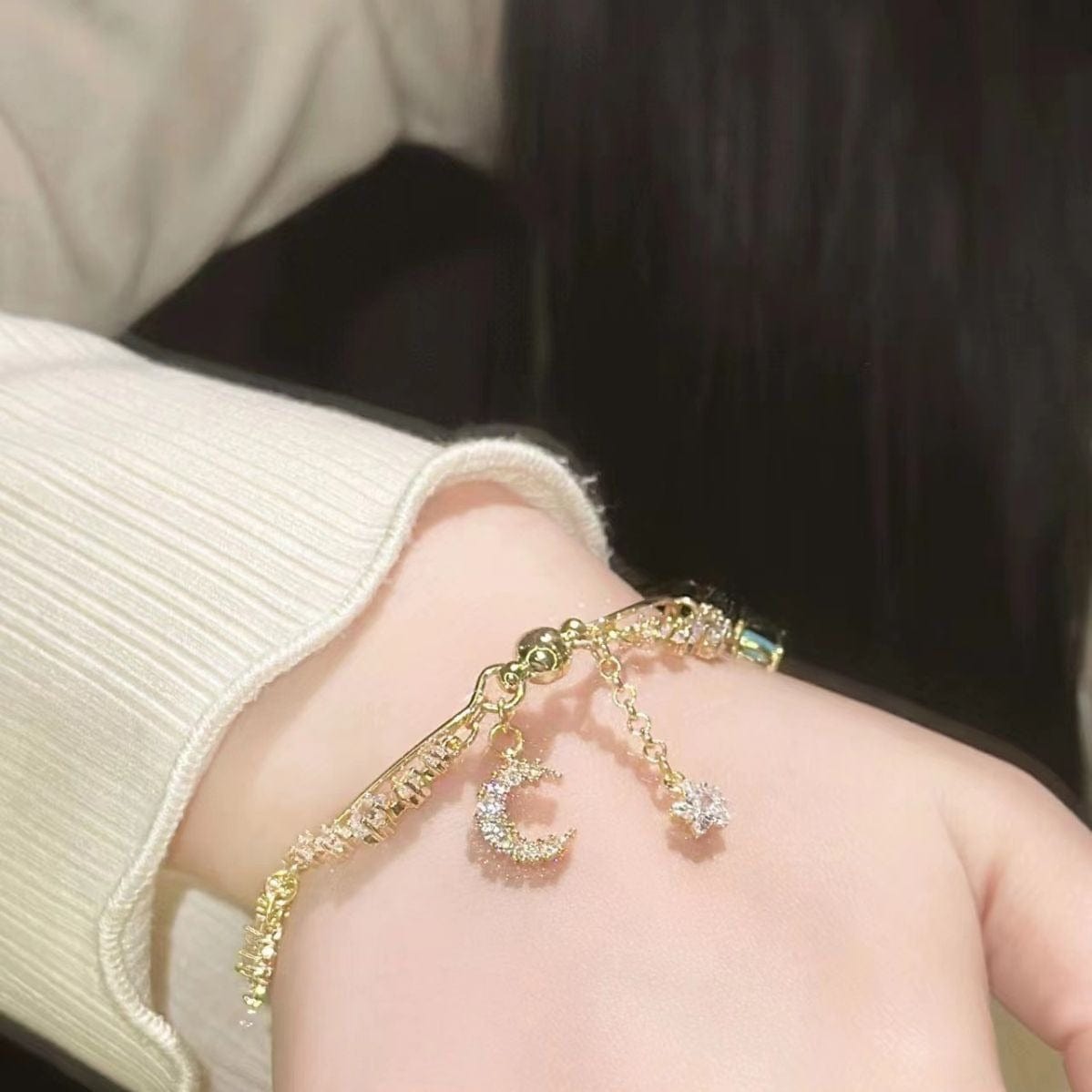 Crystal Moon Star Bracelet - ArtGalleryZen