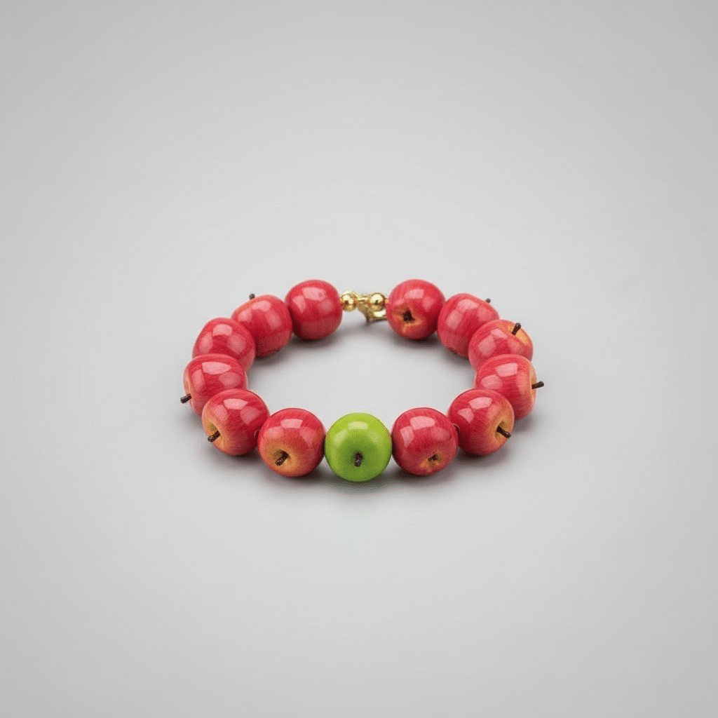 Cute Apple Beaded Bracelet - ArtGalleryZen
