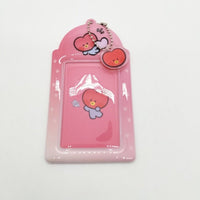 Thumbnail for Cute BTS BT21 Kpop Keychain Photocard Holder - ArtGalleryZen