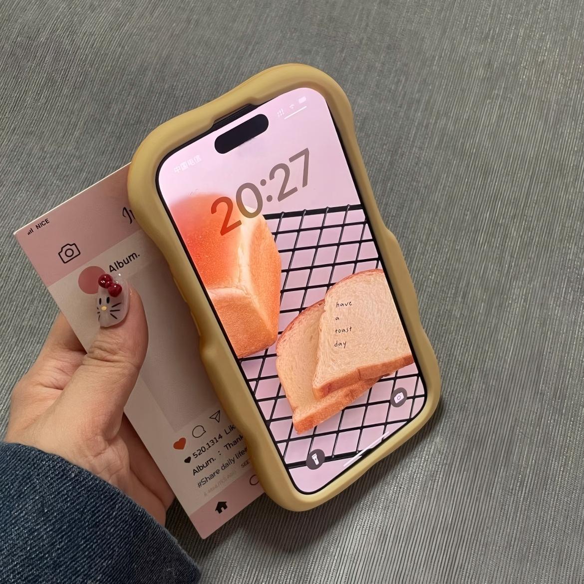 Cute Burnt Bread Silicone iPhone Case - ArtGalleryZen