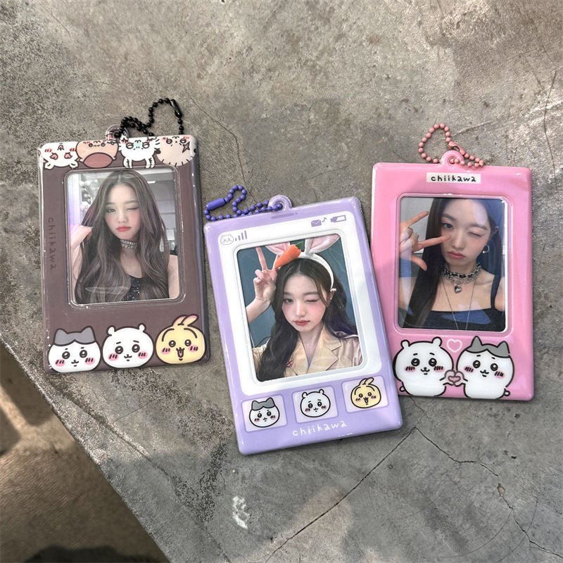 Cute Chiikawa Kpop Keychain Photocard Holder - ArtGalleryZen