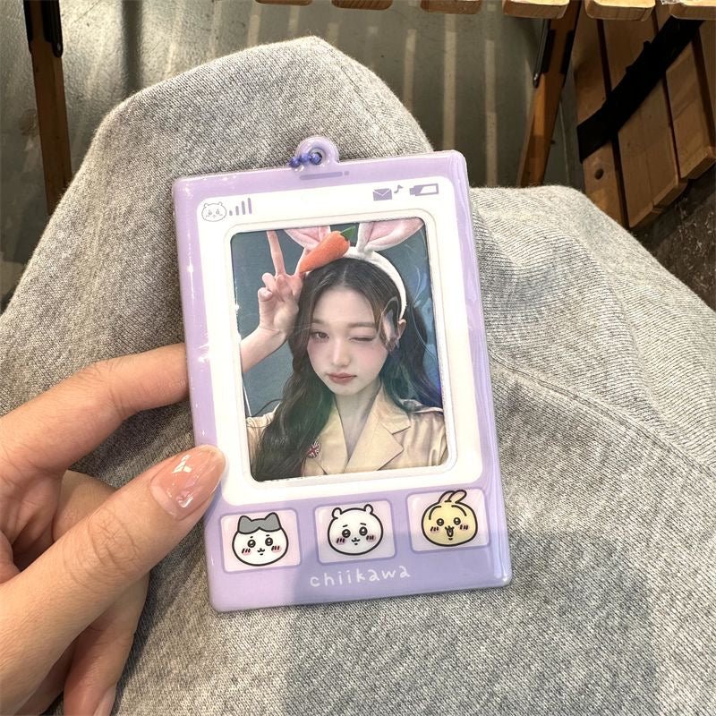 Cute Chiikawa Kpop Keychain Photocard Holder - ArtGalleryZen