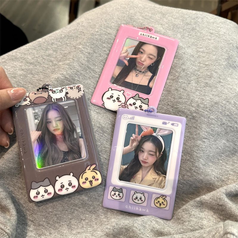 Cute Chiikawa Kpop Keychain Photocard Holder - ArtGalleryZen