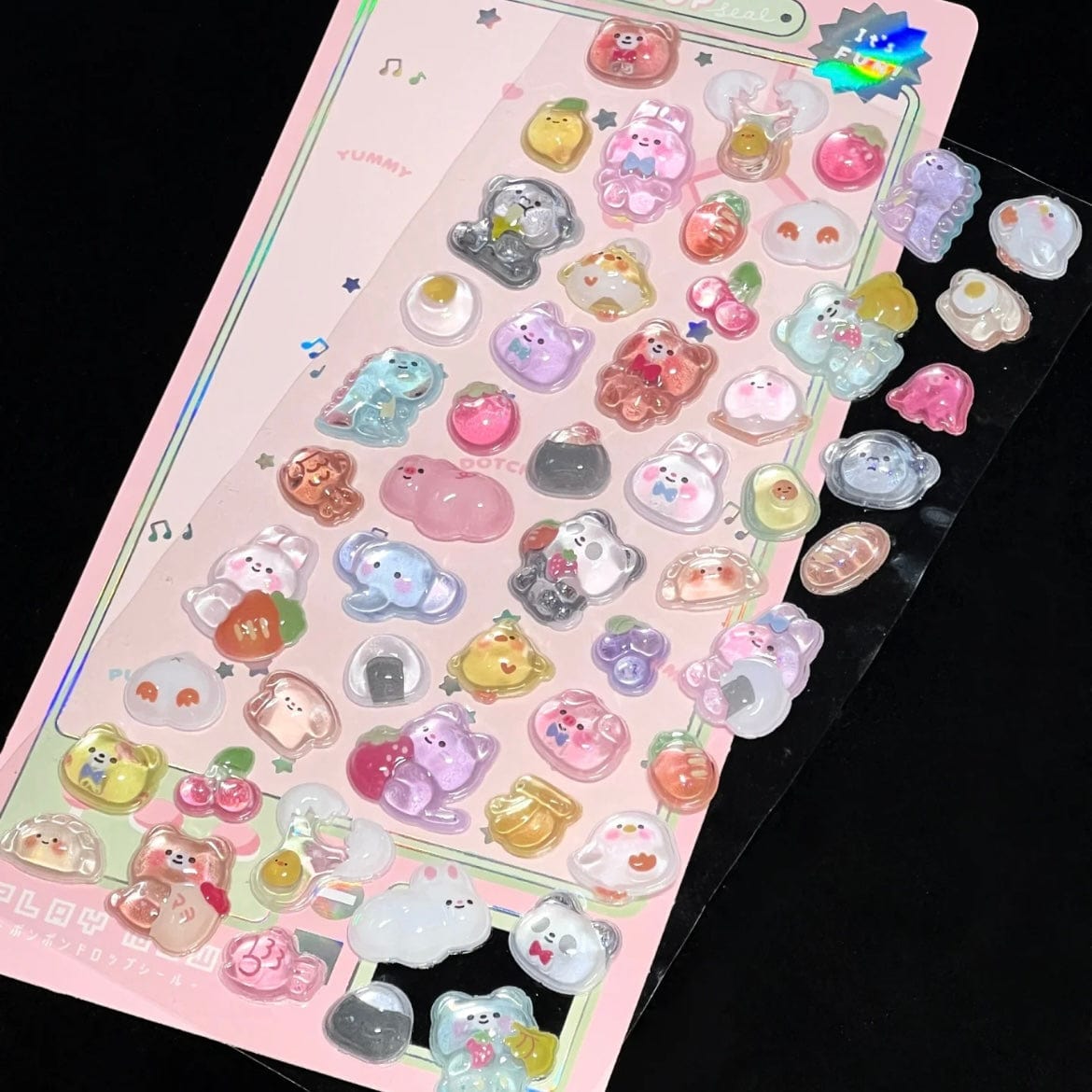 Cute Colorful Animal Pattern Crystal 3D DIY Decoration Stickers - ArtGalleryZen