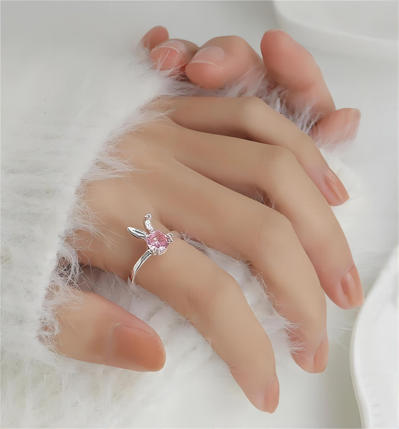 Cute Crystal Rabbit Ring - ArtGalleryZen