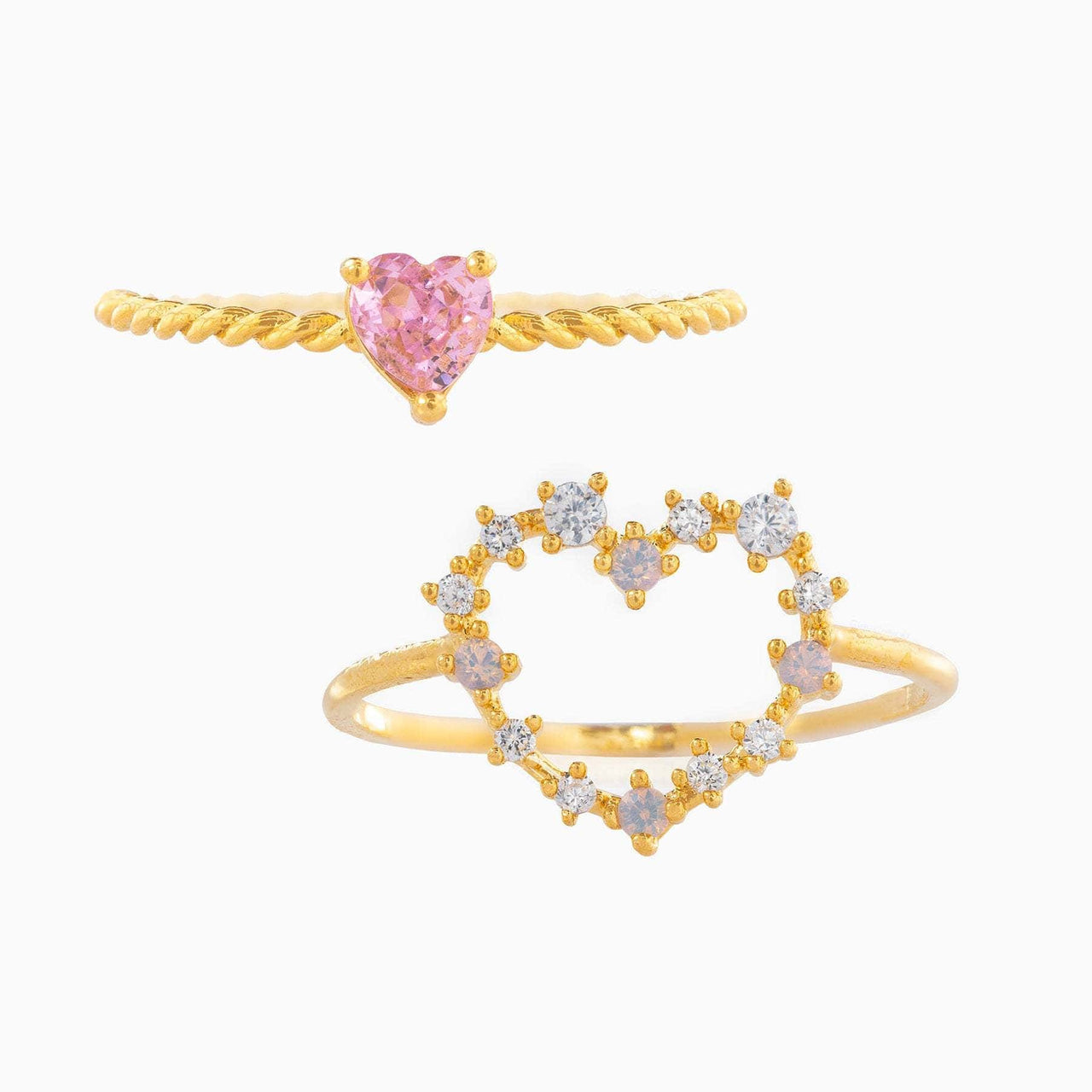 Cute Cubic Zirconia Heart Ring - ArtGalleryZen