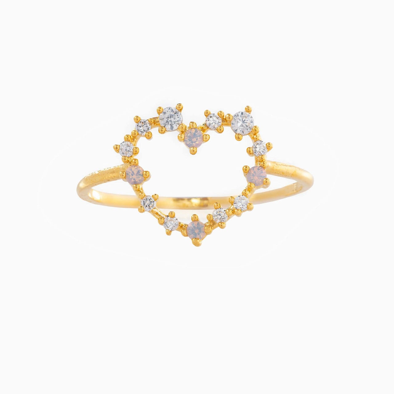 Cute Cubic Zirconia Heart Ring - ArtGalleryZen