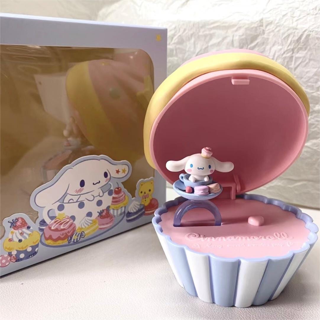 Cute Cupcake Jewelry Box Sanrio Cinnamoroll Ring Set - ArtGalleryZen