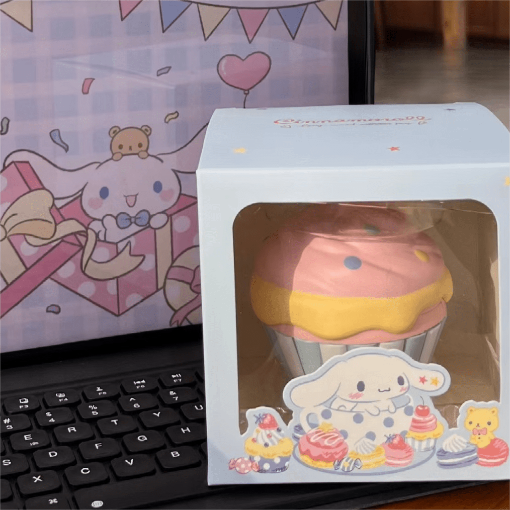 Cute Cupcake Jewelry Box Sanrio Cinnamoroll Ring Set - ArtGalleryZen