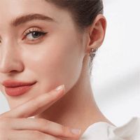 Thumbnail for Cute CZ Inlaid Opal Heart Rabbit Earrings - ArtGalleryZen