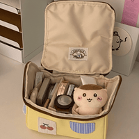 Thumbnail for Cute Embroidery House Multi-Layer Makeup Bag Portable Travel Large Capacity Storage Bag - ArtGalleryZen