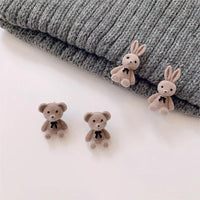 Thumbnail for Cute Flocking Rabbit Bear Ear Studs - ArtGalleryZen