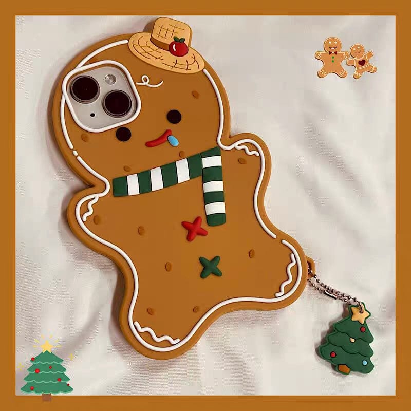 Cute Gingerbread Man iPhone Case - ArtGalleryZen