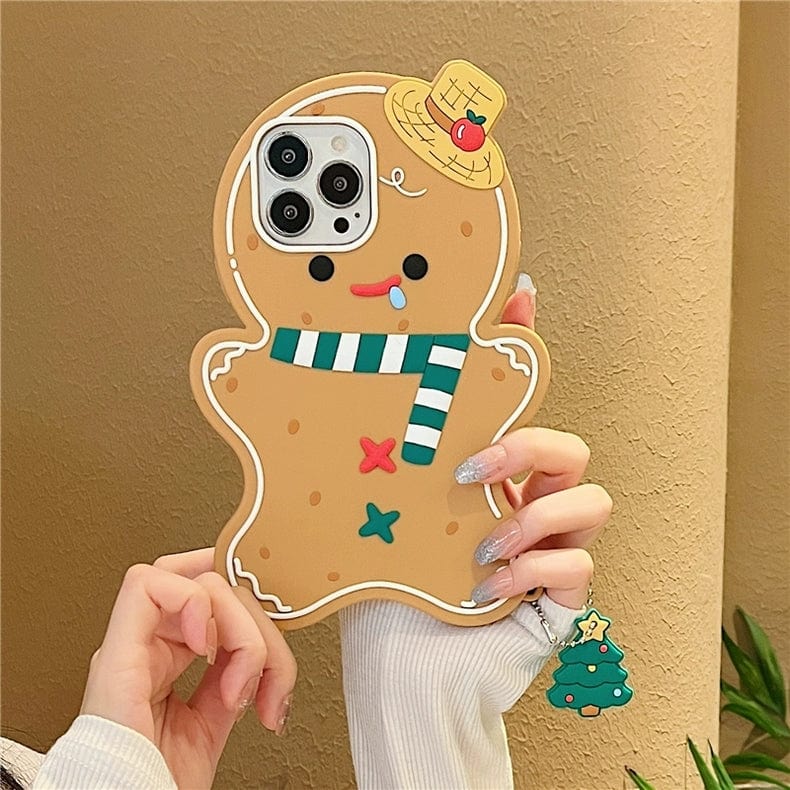 Cute Gingerbread Man iPhone Case - ArtGalleryZen