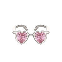 Thumbnail for Cute Heart Shape Sunglasses Crystal Love Ring - ArtGalleryZen