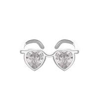 Thumbnail for Cute Heart Shape Sunglasses Crystal Love Ring - ArtGalleryZen
