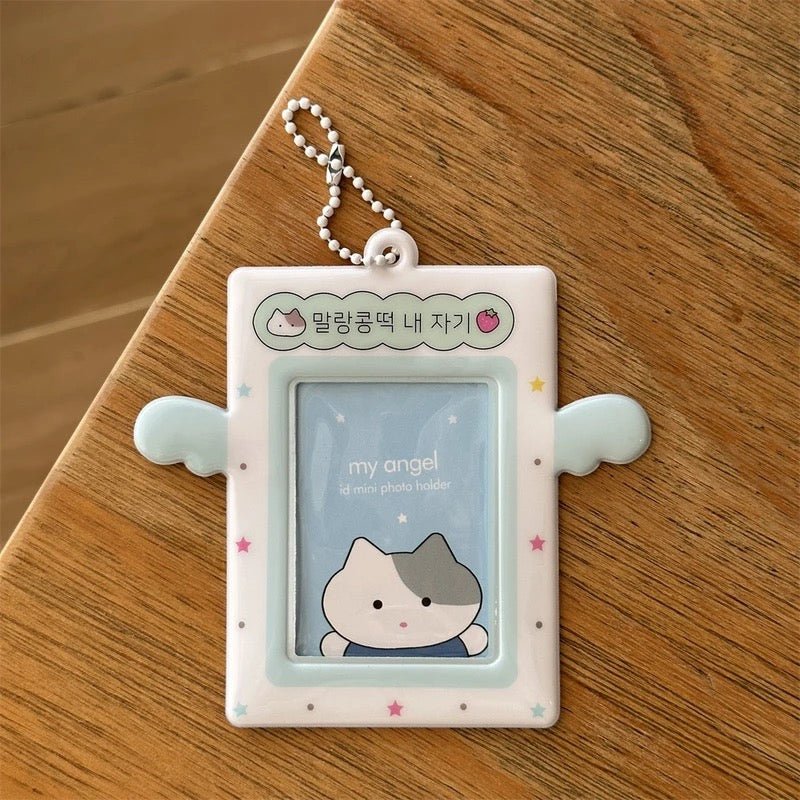 Cute Heart Star Angel Kpop Keychain Photocard Holder - ArtGalleryZen