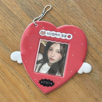 Thumbnail for Cute Heart Star Angel Kpop Keychain Photocard Holder - ArtGalleryZen
