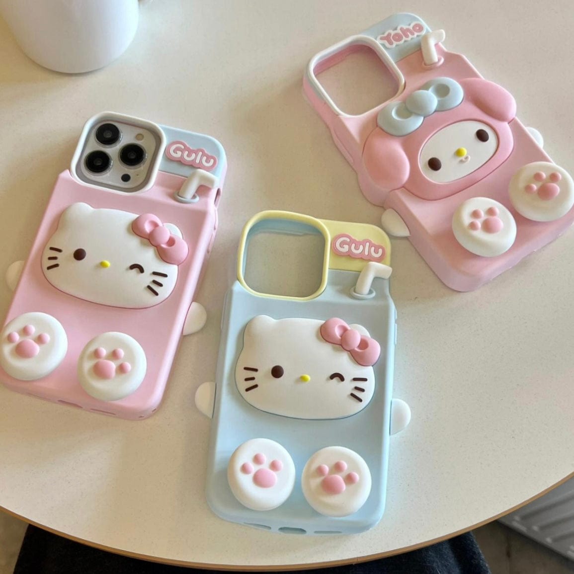 Cute Hello Kitty My Melody Milk Silicone iPhone Case - ArtGalleryZen