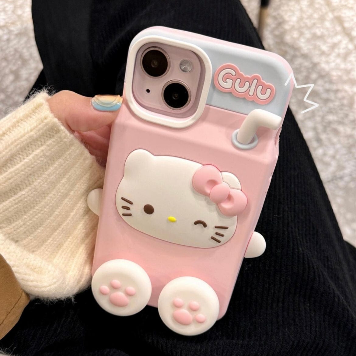 Cute Hello Kitty My Melody Milk Silicone iPhone Case - ArtGalleryZen