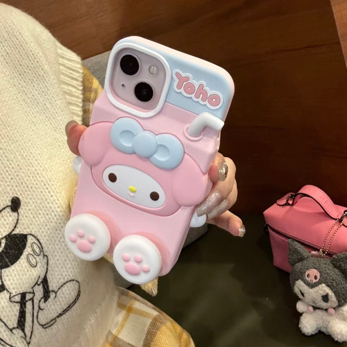 Cute Hello Kitty My Melody Milk Silicone iPhone Case - ArtGalleryZen