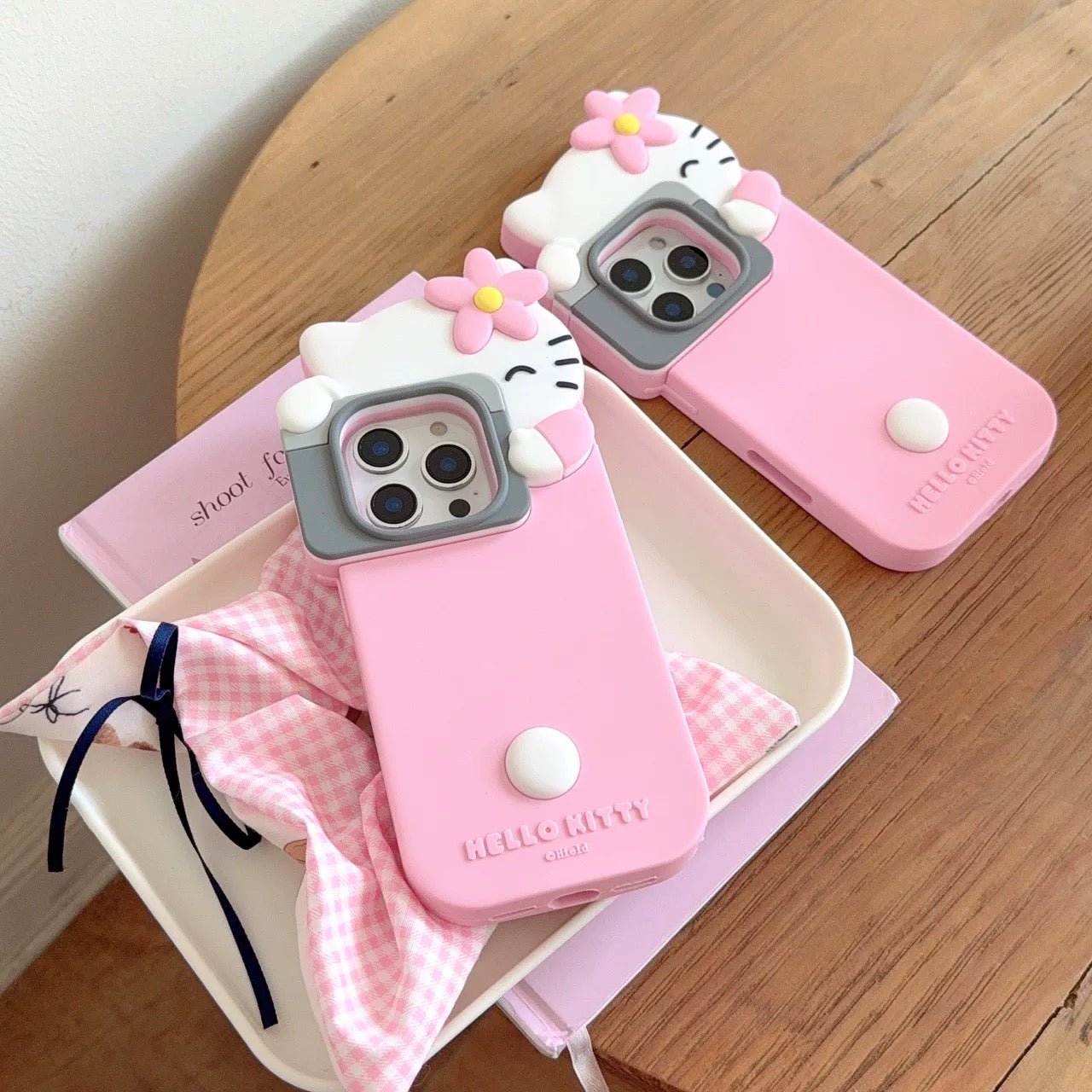 Cute Hello Kitty Taking Photo iPhone Case - ArtGalleryZen