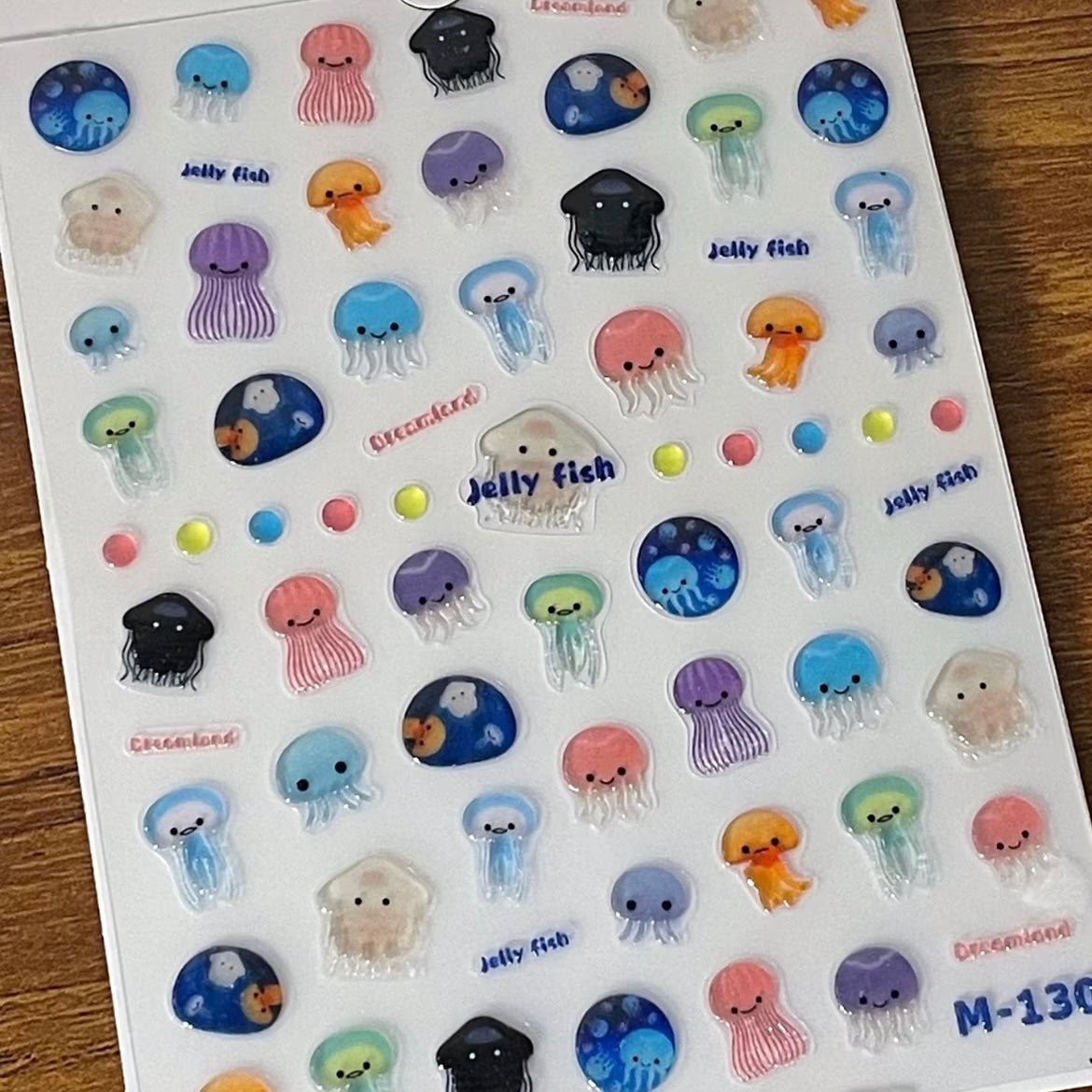 Cute Jellyfish Nail Art Decoration Stickers DIY Nail Ornament - ArtGalleryZen