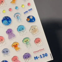 Thumbnail for Cute Jellyfish Nail Art Decoration Stickers DIY Nail Ornament - ArtGalleryZen