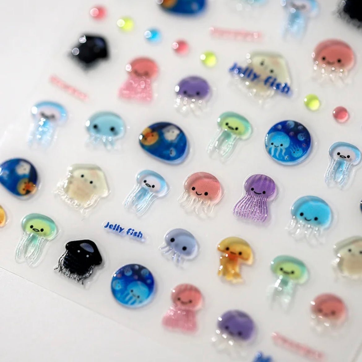 Cute Jellyfish Nail Art Decoration Stickers DIY Nail Ornament - ArtGalleryZen
