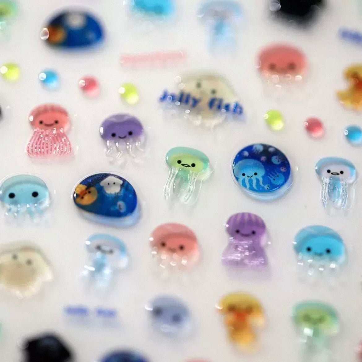 Cute Jellyfish Nail Art Decoration Stickers DIY Nail Ornament - ArtGalleryZen
