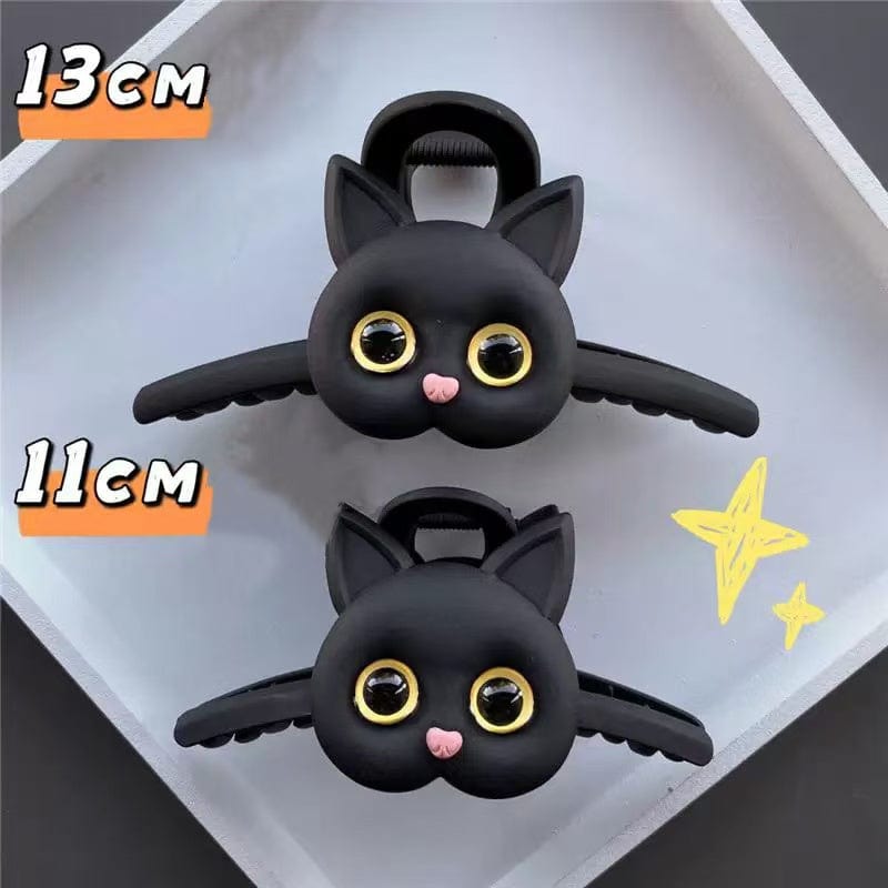 Cute kitten Acrylic Hair Claw Hair Clip - ArtGalleryZen