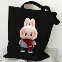 Thumbnail for Cute Labubu Shoulder Tote Canvas Bag - ArtGalleryZen