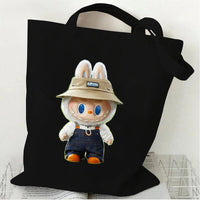 Thumbnail for Cute Labubu Shoulder Tote Canvas Bag - ArtGalleryZen