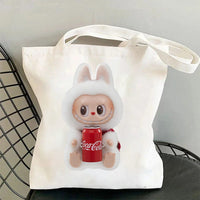 Thumbnail for Cute Labubu Shoulder Tote Canvas Bag - ArtGalleryZen