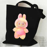Thumbnail for Cute Labubu Shoulder Tote Canvas Bag - ArtGalleryZen