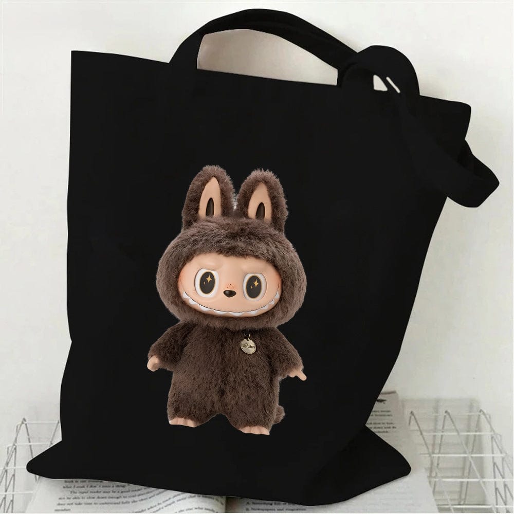Cute Labubu Shoulder Tote Canvas Bag - ArtGalleryZen