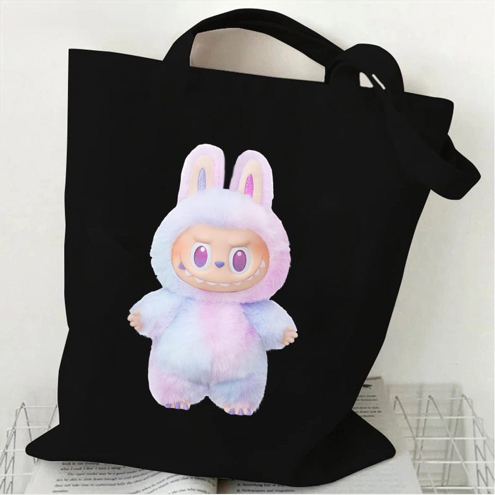 Cute Labubu Shoulder Tote Canvas Bag - ArtGalleryZen