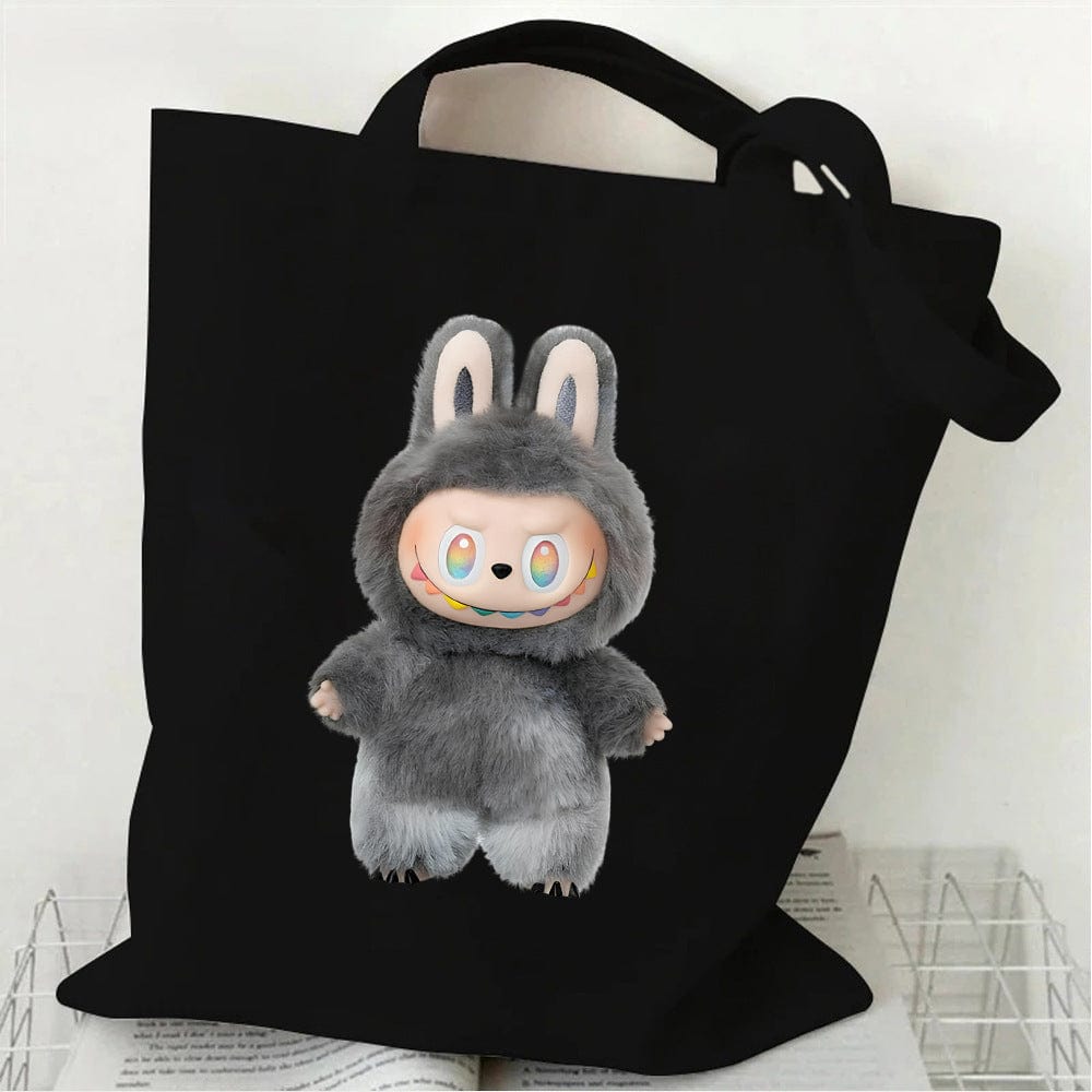 Cute Labubu Shoulder Tote Canvas Bag - ArtGalleryZen