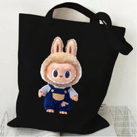 Thumbnail for Cute Labubu Shoulder Tote Canvas Bag - ArtGalleryZen