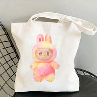 Thumbnail for Cute Labubu Shoulder Tote Canvas Bag - ArtGalleryZen