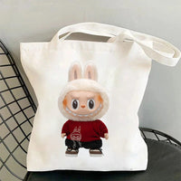 Thumbnail for Cute Labubu Shoulder Tote Canvas Bag - ArtGalleryZen