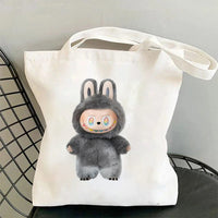Thumbnail for Cute Labubu Shoulder Tote Canvas Bag - ArtGalleryZen
