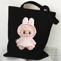 Thumbnail for Cute Labubu Shoulder Tote Canvas Bag - ArtGalleryZen