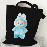 Thumbnail for Cute Labubu Shoulder Tote Canvas Bag - ArtGalleryZen