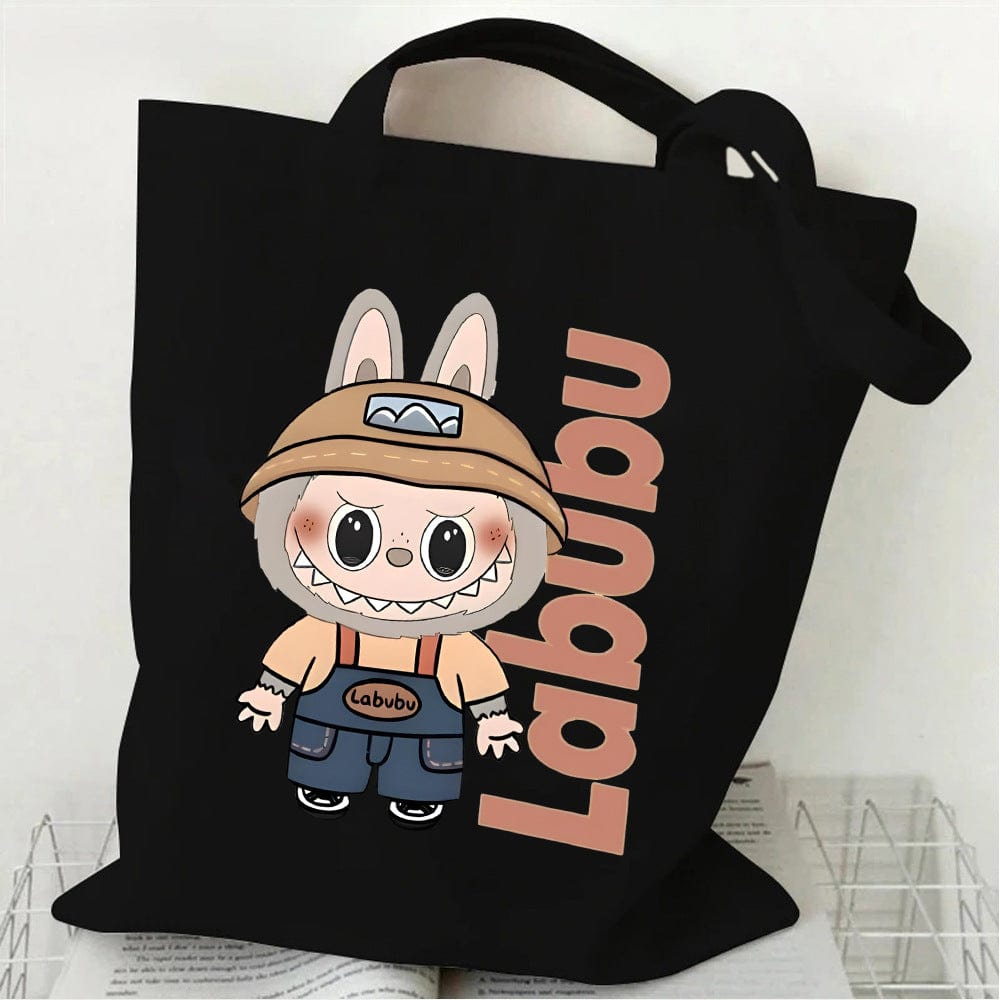 Cute Labubu Shoulder Tote Canvas Bag - ArtGalleryZen