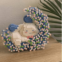 Thumbnail for Cute LEGO Compatible Cinnamoroll Floral Moon Building Bricks - ArtGalleryZen