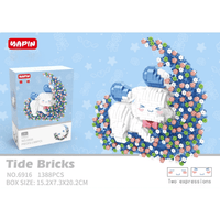 Thumbnail for Cute LEGO Compatible Cinnamoroll Floral Moon Building Bricks - ArtGalleryZen